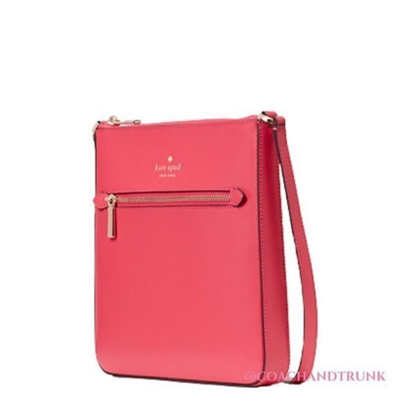 KATE SPADE Saffiano Leather Sadie North South Crossbody Bikini Pink NWT - Picture 2 of 9